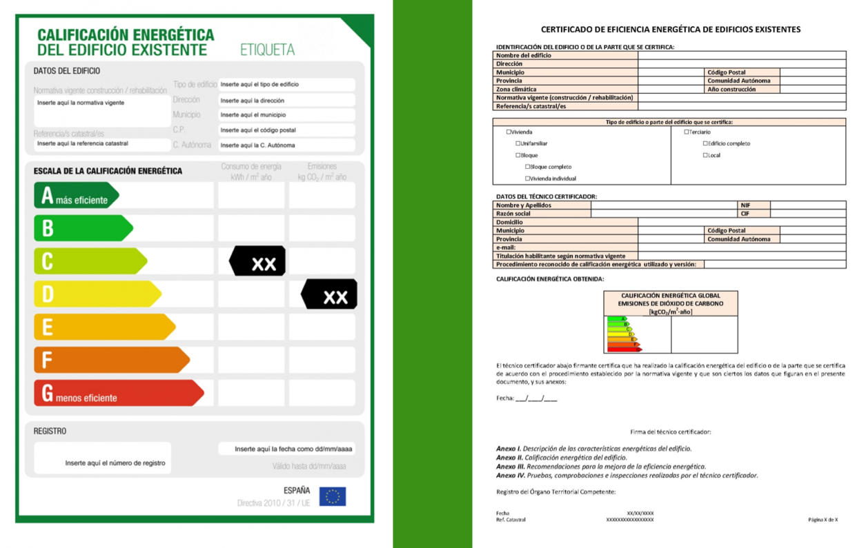 Inicio documento certificado eficiencia energética