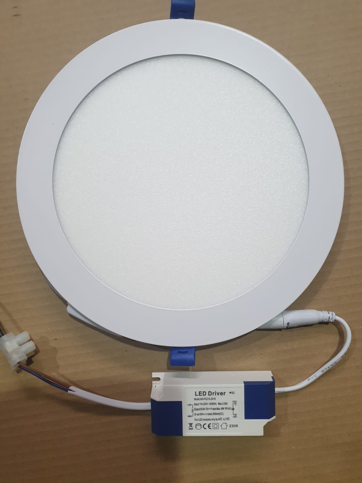 plafón redondo de iluminación LED blanco con driver